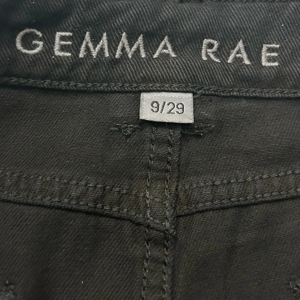 GEMMA RAE Relaxed Low Rise Non‎ Stretch Long Slit Skirt Size 9/29 Color Black